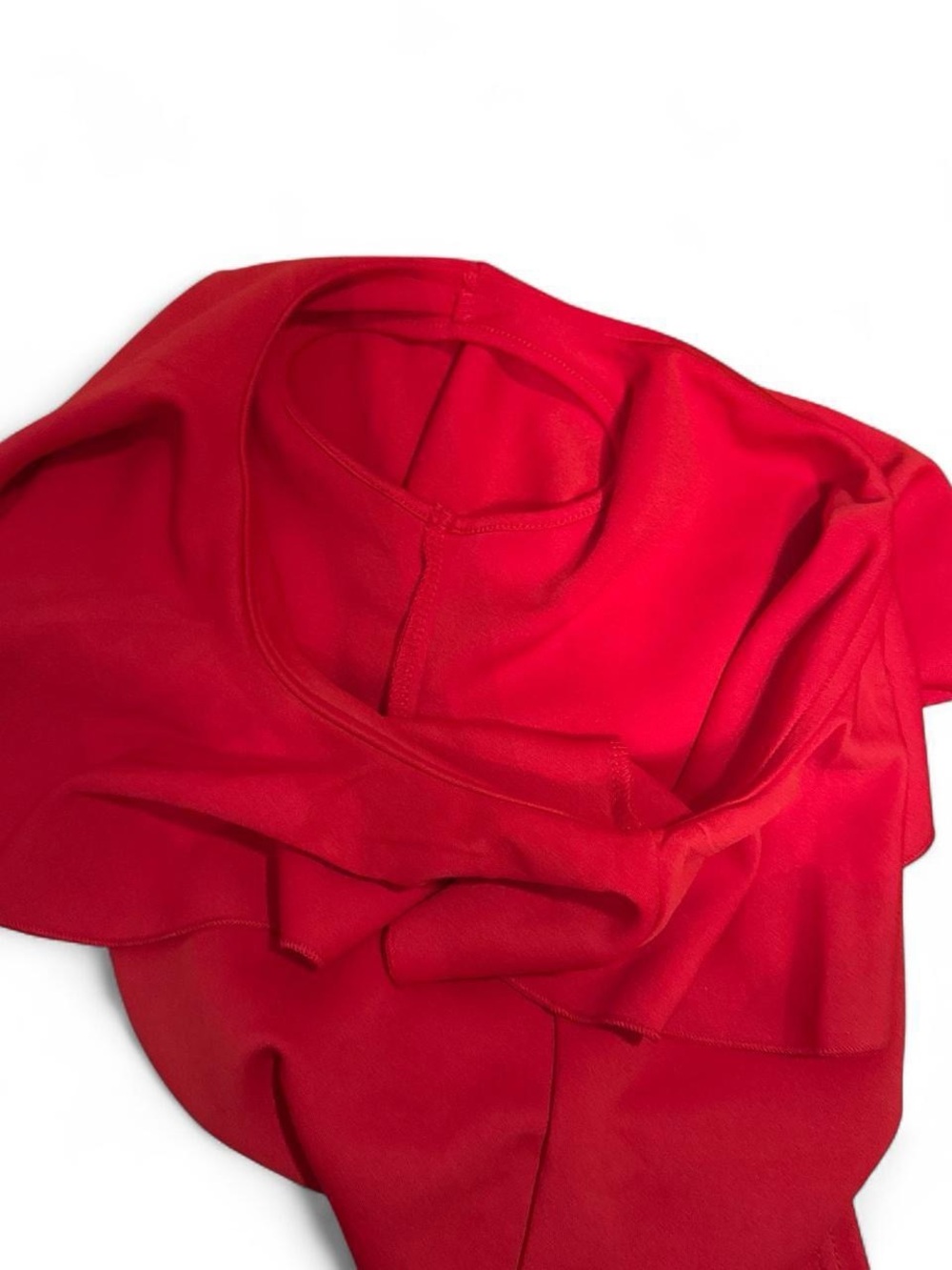Red One-Shoulder Ruffle Top - Picture 3 of 5